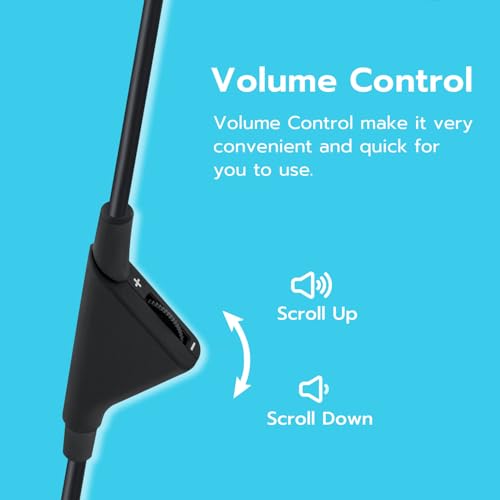 Wigearss 2M 6.5 Feet Replacement Headset Cable - Black - color: Black