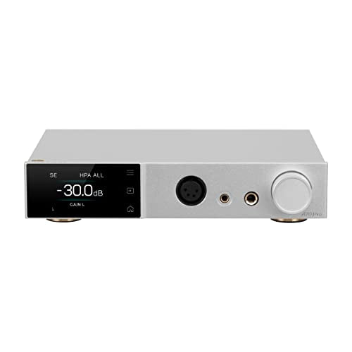 Topping A70 Pro Fully Balanced Headphone Amplifier 17000mW*2 Relay Volume Control Pre Amp with Remote Control(Silver) - color: Silver