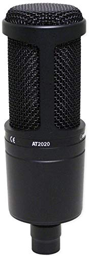 Audio-Technica AT2020 Studio Recording Microphone-Cardioid Condenser Mic Bundle with Rockville RDMS70 Desktop Mic Stand with Boom with Steel Round Base with Adjustable Height