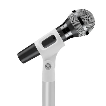 4 Pcs Microphone Clips, Knob Adjustable 180 Degrees Mic Clip Holder - style: White, Square Microphone Clip