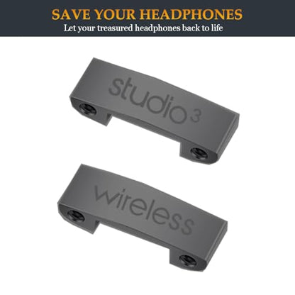 Studio 3 Hinge Replacement Parts as Same as OEM A1914 Repair Kit Durable Accessories Compatible with Beats by Dre Studio3 (A1914) and Studio Pro (A2924) Wireless Headphones (Gray) - color: Gray
