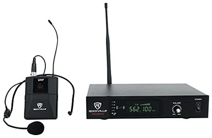 Rockville RWM61U UHF Headset & Guitar Wireless Microphone System