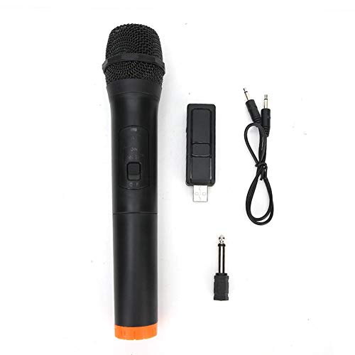Tangxi VHF Microphone, Universal Handheld Karaoke Mic Speaker, Over 110 DB Outdoor Indoor Cordless Microphone System with USB Reciver for Singing, Karaoke, Speech,