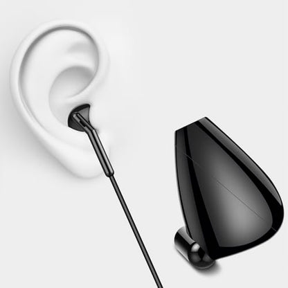 Earbuds Wired with Microphone Noise Cancelling Stereo Bass In-Ear Earphones | Installable Ear Hooks,Clear Calling,Comfortable Fit Wired Headphones Heavy Bass,ENC Noise Reduction Phone Call