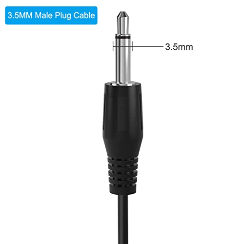 2-Pack 3FT Replacement 3.5mm Male Jack to Bare Wire Open End TS 2 Pole Mono 1/8" 3.5mm Jack Plug Connector AUX Audio Cable for Scanner,Speaker PA horns,morse key, cooling fans, power amp Repair (3ft) - size: 3ft