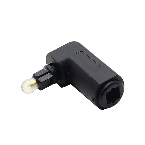 5pcs Optical Audio Cable Adapter Fiber Coupler Right Angle Female Adapter Audio Adaptor for Device Interface