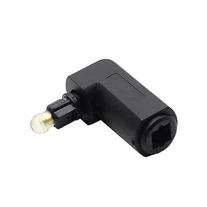 5pcs Optical Audio Cable Adapter Fiber Coupler Right Angle Female Adapter Audio Adaptor for Device Interface
