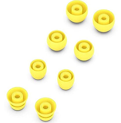 JNSA Ear Tips Earbuds Tips Replacement Eartips Earbud Tips Eargels Silicone Buds Set Compatible with Powerbeats Pro Beats Wireless Earphone Headphones,4 Pairs,Yellow - color: Yellow