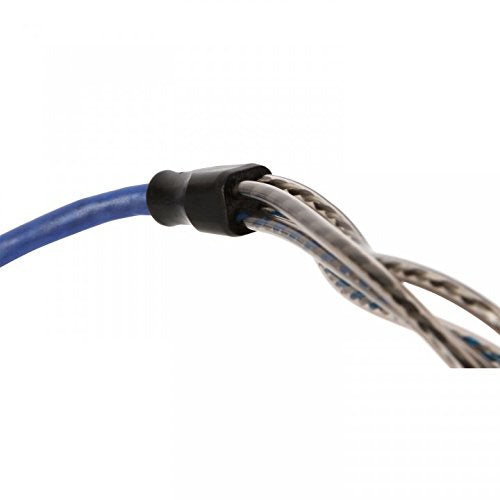 NVX® XIV46 19.69 ft (6 Meter) Oxygen Free Copper 4-Channel Twisted Pair V-Series Car Audio RCA Audio Interconnect Cable with Shielded Noise Reduction and Split-tip Silver-Plated Ends | Oxygen Free Copper Twisted Pair V-Series with Shielded Noise Reduction