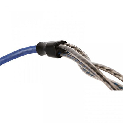 NVX® XIV46 19.69 ft (6 Meter) Oxygen Free Copper 4-Channel Twisted Pair V-Series Car Audio RCA Audio Interconnect Cable with Shielded Noise Reduction and Split-tip Silver-Plated Ends | Oxygen Free Copper Twisted Pair V-Series with Shielded Noise Reduction