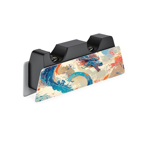 PlayVital Full Set Skin Decal for ps5 Console Disc Edition, Vinyl Sticker Decal Cover for ps5 Controller & Charging Station & Headset & Media Remote - Dragon's Elysium - color: Dragon's Elysium