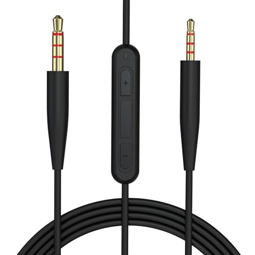 Replacement Audio Aux Cable Cord, 3.5mm to 2.5mm Wire Compatible with Bose QuietComfort QC25 QC35 QC35II QC45 NC700 On-Ear 2 OE2 OE2i Soundlink Soundtrue Headphones, Volume Control and inline Mic