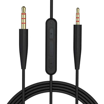 Replacement Audio Aux Cable Cord, 3.5mm to 2.5mm Wire Compatible with Bose QuietComfort QC25 QC35 QC35II QC45 NC700 On-Ear 2 OE2 OE2i Soundlink Soundtrue Headphones, Volume Control and inline Mic