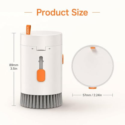 Keyboard Cleaning Kit, 20 in 1 Electronics Cleaning Kit with Retractable Brush and 2.5ml Mist Spray, Multi-Tool for iPhone, AirPods, MacBook, iPad, Headphones, Camera Lens, Computer, Monitor and TV