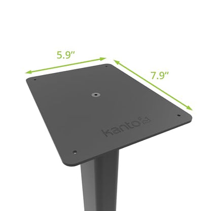 Kanto ST34 34” Universal Floor Speaker Stands for Bookshelf Speakers up to 30 lbs | Improved Sound | Hidden Cable Management | Timeless Design, | Pair | Black Steel w/Black MDF Base - size: 34 Inches- Black