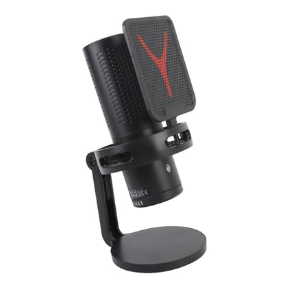 Gaming USB Microphone, RGB PC Mic with One Touch Mute, Volume Dial, Noise Reduction Pop Filter for Streaming, Podcast, Laptop, Phone, Tablet