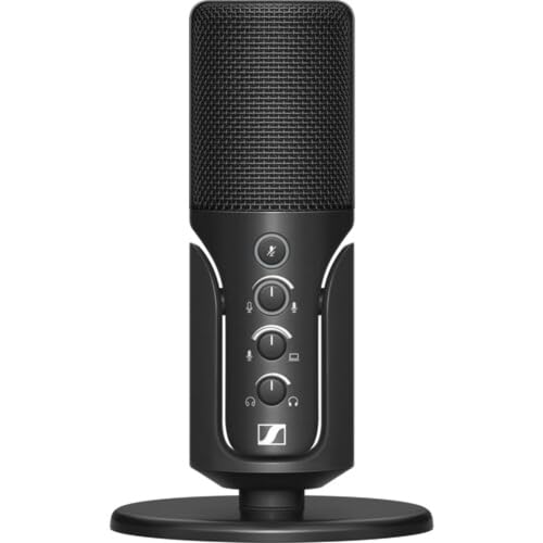Sennheiser Profile USB Condenser Microphone with Desktop Stand Bundled with Closed-Back Headphones + Microphone Boom Arm + Wind Screen Pop Filter + Microfiber Cleaning Cloth (5 Items) - style: Profile Mic + HD 280 + Arm & Pop Filter