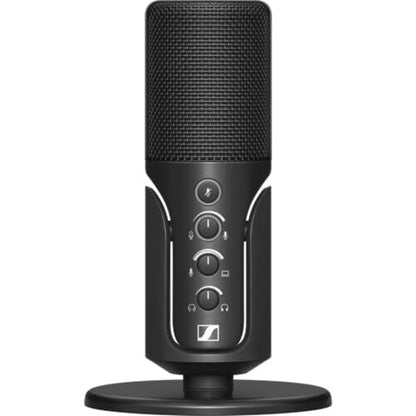 Sennheiser Profile USB Condenser Microphone with Desktop Stand Bundled with Closed-Back Headphones + Microphone Boom Arm + Wind Screen Pop Filter + Microfiber Cleaning Cloth (5 Items) - style: Profile Mic + HD 280 + Arm & Pop Filter