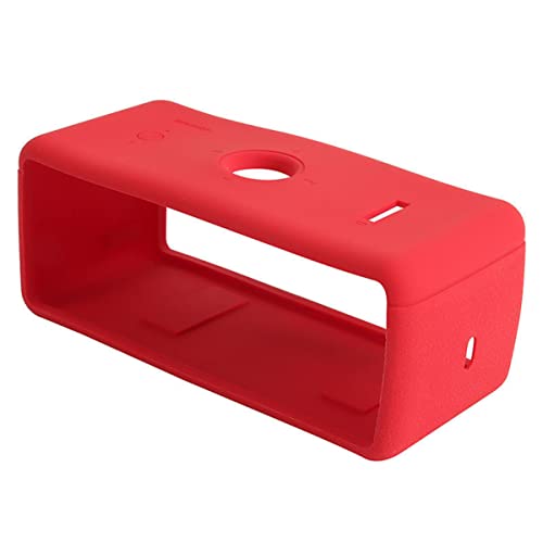 DAYJOY Soft Silicone Protective Bumper Frame Case Cover Compatible with Marshall EMBERTON Portable Bluetooth Speaker, Protective Skin Sleeve with Carabiner (red) - color: red