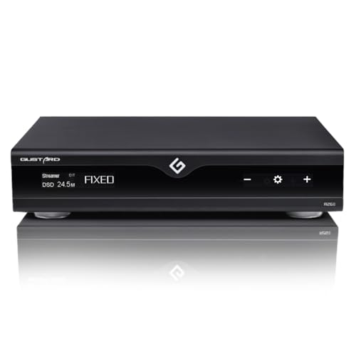 Gustard DAC-R26II 26-Bit R2R DAC, Discrete Streamer Decoder with DSD2048, USB/Opt/Coax/IIS/AES/LAN Input, Fully Balanced Digital-Analog Converter, 10MHz Clock, Home Audio Network Streaming DAC, Black