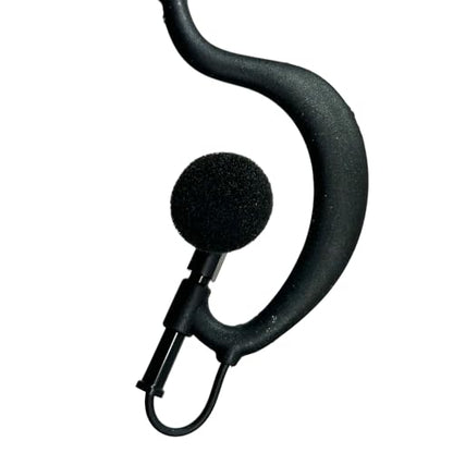 MaximalPower G Shape Hook Radio Earpiece Compatible for Motorola 2 Pin 2 Way Radios - Clip-Ear Earpiece Headset for Models CP200 CLS1110 CLS1410 Two-Way Radios Walkie Talkie (1 Pack)