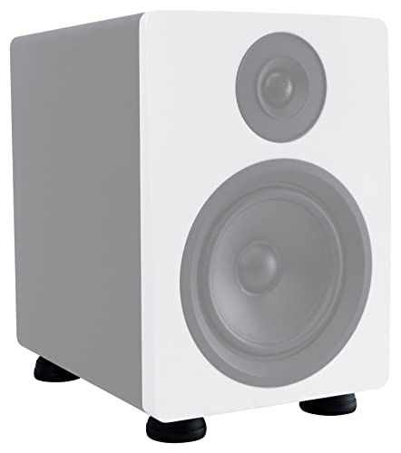 Rockville ISOPAD Aluminum/Silicone Isolation Pad Feet, 8-Pack | 4 Feet Included, Anti Vibration Swivel Top, Anti Slip, 120 lbs Capacity, No Glue/Screws, for Studio Monitors/Subwoofers