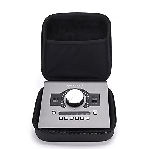 ANALOG CASES Universal Audio Apollo Twin Case - Compact GLIDE Case | Rigid Molded EVA Case, Excellent Protection, Compact Design & Precise Custom Fit, Smooth Zipper, Super-Soft Velvet Lining - size: Compact (7.5 x 7.5 x 3 inches)