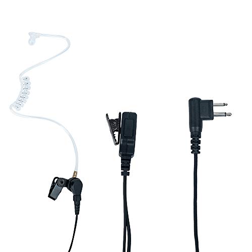 Nipple Earpiece Compatible with Motorola CP200 CP200D | Nipple tube, in-line PTT mic, PU cable, 3.5mm monitor; Compatible with Motorola CLS1110 BPR40 CP185 RMU2040