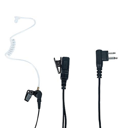 Nipple Earpiece Compatible with Motorola CP200 CP200D | Nipple tube, in-line PTT mic, PU cable, 3.5mm monitor; Compatible with Motorola CLS1110 BPR40 CP185 RMU2040
