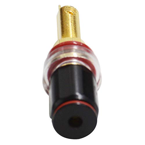 Banana Plug Socket Connector Speaker Binding Post Audiophile Gold Plated Pure Copper Amplifier Speaker Terminal Connector Banana Jack Sound Audio Connector Adapter Audio Video Cable Plugs
