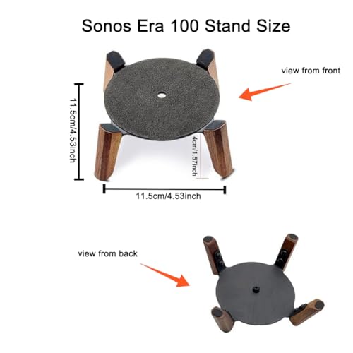 Wooden Desk Stand Wood Tripod Mount Holder for Sonos Era 100 Alexa Speaker | Natural Wooden,Stable Tripod Mount Holder with Metal Frame,Easy Setup Design and Better Sound for Sonos era100 Alexa Speaker