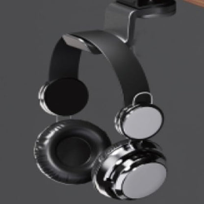 Headphone Hook Under Desk Holder Hanger Nylon 360° Rotating Adjustable Lightweight Students' Desk Hook Mount for Desk & Table Bag Backpack Headset Hook with 50lb Capacity (Screw Fixation)