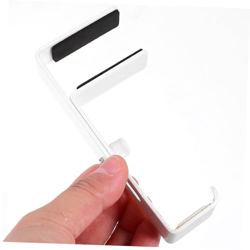 STOBOK Adjustable Clip-On Headphone Stand Hanger Under Desk Headset Holder for Gaming and Office Use Metal Headphone Hook Stable Mounting Black - color: White
