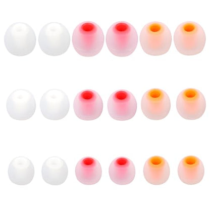 Silicone Replacement Earbud Tips Earbud Covers Fit Most in-Ear Earbuds(Inner Hole 3.8mm -5.1mm) Headphone Ear Tips Ear Bud Rubber Tips 9 Pairs S M L - color: multicolour/10