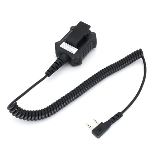 Throat Mic Tactical Earpiece U94X PTT 2 Pin TK Jack 7.0mm Plug Push to Talk Headset for Baofeng UV5R BF-F8HP UV-17 BF888S Quansheng UV-K58 UV-K6 Walkie Talkie for Kenwood TYT