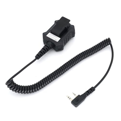 Throat Mic Tactical Earpiece U94X PTT 2 Pin TK Jack 7.0mm Plug Push to Talk Headset for Baofeng UV5R BF-F8HP UV-17 BF888S Quansheng UV-K58 UV-K6 Walkie Talkie for Kenwood TYT