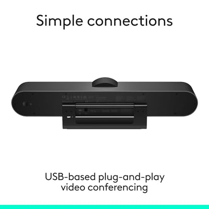 Logitech MeetUp Video Conferencing System 4K 3 Microphones - Black | 1080p/720p, 3 microphones, adjustable speakers, wide field of view 120°, PC/Mac/laptop/MacBook/tablet compatible - style: MeetUp
