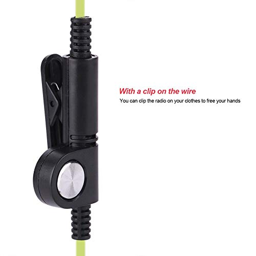 Cuifati Walkie Talkie Earpiece with Mic, 2Pin 2.5mm&3.5mm Single Wire Headphone Universal Walkie Talkie Headset Suitable for K Head 2pin walkie Talkie Radio, Two Way Radio Earpiece with PTT
