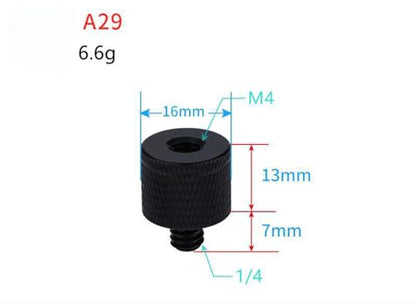 Camera Microphone Quick Release Flash Tripod Adapter Mount Kit Hot Shoe 1/4 to 3/8 M5 M6 M8 Male Female Convertion Thread Screws Series Set for Go pro Insta360 (15 Pcs MS)