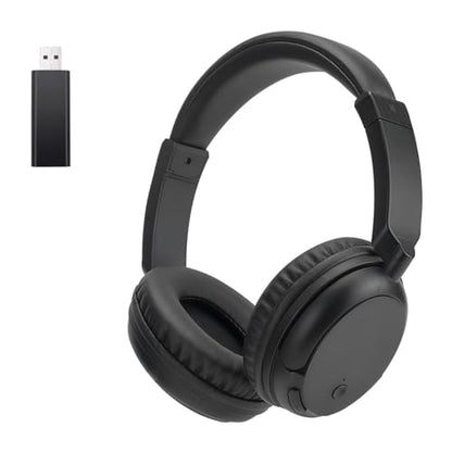 Bluetooth 5.3 TV Headphones, On-Ear Wireless Bluetooth Headset with USB Transmitter, Retractable Headband Ultra Lightweight Over-Ear Headset for Adults, Teens and Seniors