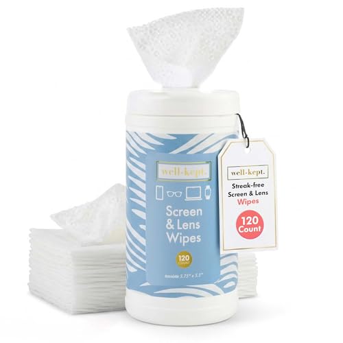 Cocoa Beach Tech & Lens Wipes Canister for Glasses & Phones, 120 Count | Pre-moistened, lint-free wipes remove smudges without streaks or scratches. Safe for lenses, phones, tablets & screens. - color: Cocoa Beach