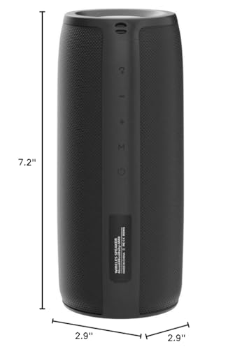 Musibaby M88 Bluetooth Speaker, 40H Playtime, Deep Bass, Black | Compact rechargeable speaker with deep bass, 30H playtime, USB/AUX/TF playback and dual pairing for home or travel. - color: Black