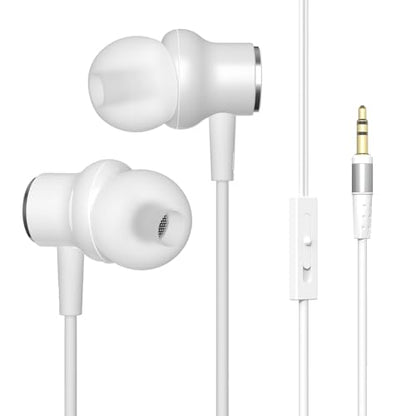 Wired Headphones Without Mic for TV with Volume Control - color: White, size: 6.5FT White without Mic