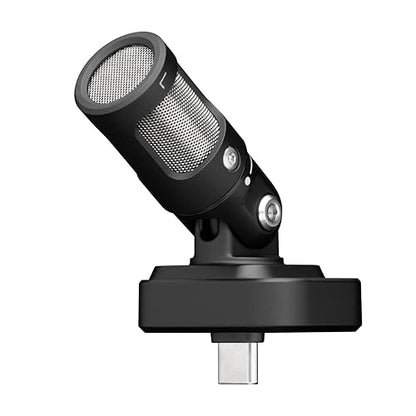 Shure MV88 USB-C Microphone for Mobile Recording - Black | Portable USB-C mic for vlogging with auto level mode, real-time denoiser and four selectable polar patterns