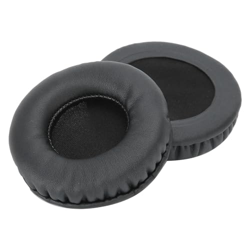 GOWENIC Replacement Ear Cushions, 75mm Headphone Earpads, Universal Ear Pads Covers for Headset, Black Foam Cushions Compatible with Most Headsets