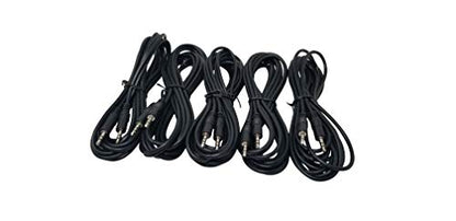 YCS basics 5 Pack 12 Foot 3.5mm Male to Male Stereo Audio Cable Headp-Hone/Phone / MP3 Cable for Your Car AUX Port, Smartphone, Tablet