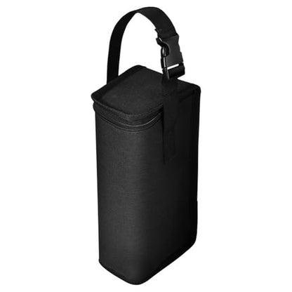 Nylon Storage Bag for Beach Portable Mixer, Splash-Proof Protective Case with Handle, for Compact Travel Pouch for Small Blenders 12.5x4.7x3.9 Inch, Black