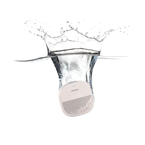 Bose SoundLink Micro Bluetooth Speaker: Small Portable Waterproof Speaker with Microphone, White Smoke - color: White