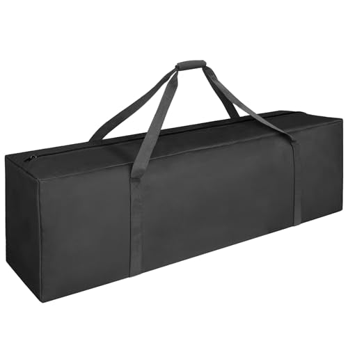 COOLBEBE 52" Sports Duffle Bag - 160L Extra Large Travel Duffel Luggage Bag | Upgrade 2-way Lockable Zippers, Sturdy & Water Resistant Long Duffle Bag for Camping Moving (Black 52inch) - size: 52" x 12" x 16"