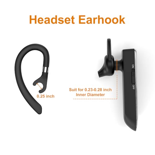 New bee Ear Hooks Replacement Ear Hook Clips- Snap-in Headset Spare Clamp Hook (Black, 3 Pack+Silicon) - color: Black, size: 3 Pack+Silicon